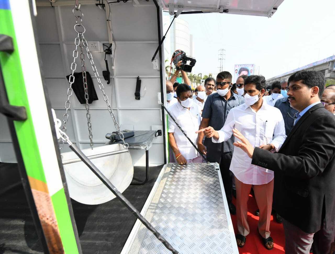 CM Jagan launches a Fleet of 2500 Mobile Dispensing Units that delivers essential commodities