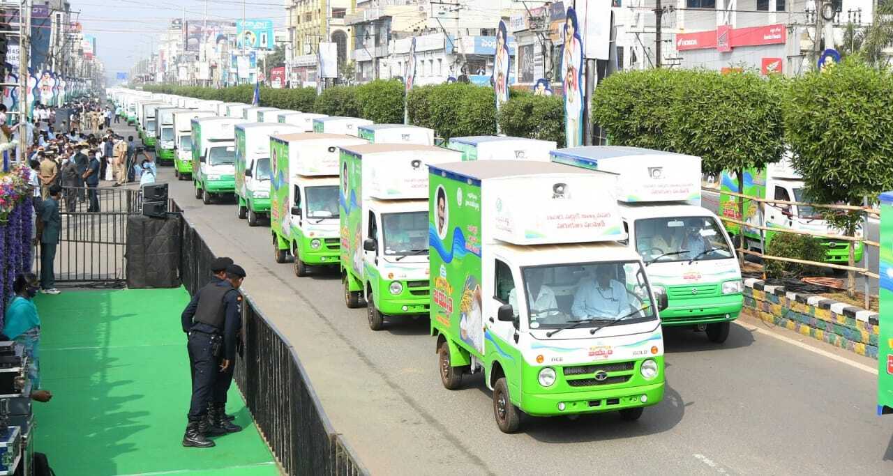 CM Jagan launches a Fleet of 2500 Mobile Dispensing Units that delivers essential commodities