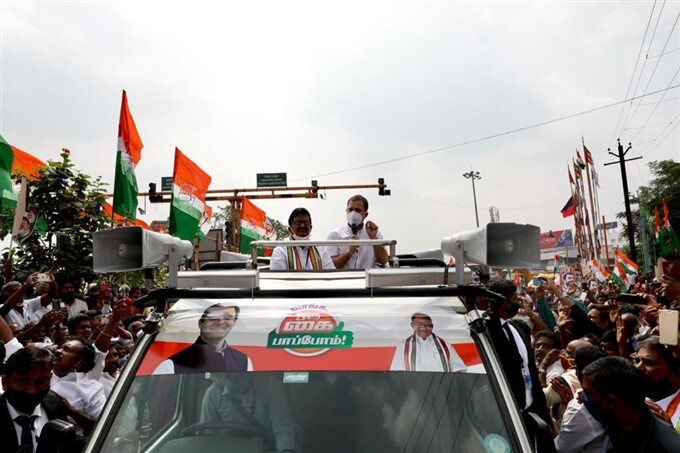 ಚಿತ್ರಗಳು: ತಮಿಳುನಾಡಿಗೆ ಕಾಂಗ್ರೆಸ್ ನಾಯಕ ರಾಹುಲ್ ಗಾಂಧಿ ಮೂರು ದಿನದ ಪ್ರವಾಸ 