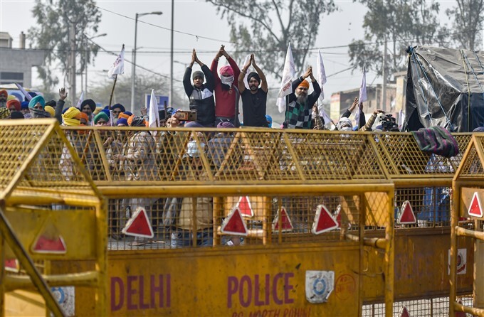 Farmers Protest Against New Farm Law In Delhi, 30/01/2021