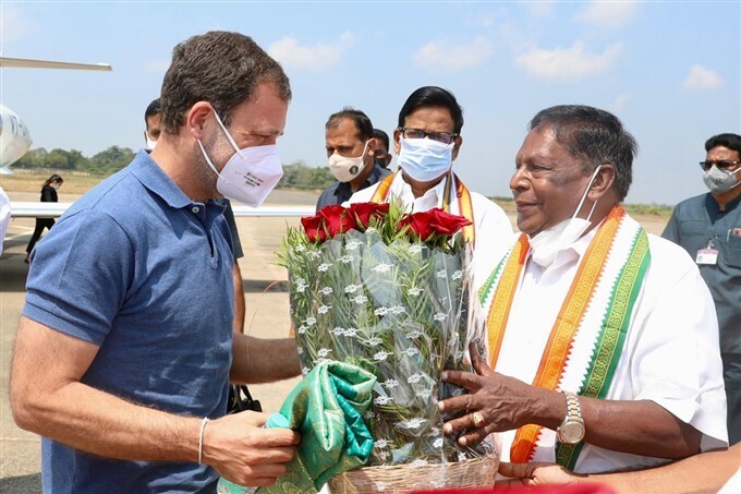 രാഹുല്‍ഗാന്ധിയുടെ പുതുച്ചേരി സന്ദര്‍ശനം, ചിത്രങ്ങള്‍ കാണാം