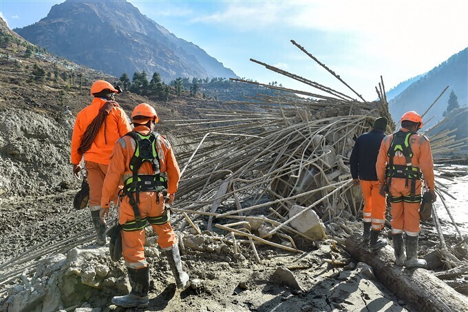 ഉത്തരാഖണ്ഡിലെ ചമോലിയില്‍ മഞ്ഞുമല ദുരന്തമുണ്ടായ സ്ഥലത്ത് പുനരുദ്ധാരണ പ്രവര്‍ത്തികള്‍ പുരോഗമിക്കുന്നു, ചിത്രങ്ങള്‍