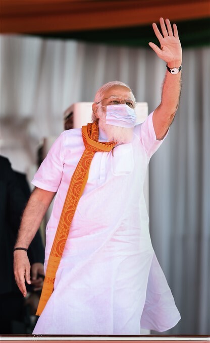 തിരഞ്ഞെടുപ്പിന് മുന്നോടിയായി പുതുച്ചേരിയിൽ പ്രധാനമന്ത്രി- ചിത്രങ്ങൾ കാണാം