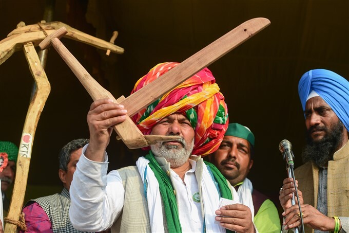 Farmers Protest Against Central Govt Over Farm Laws In Delhi, 02/02/2021