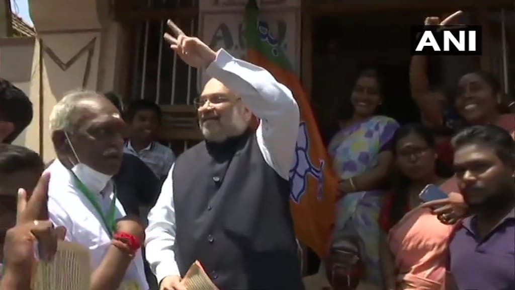 തെരഞ്ഞെടുപ്പ് പ്രചാരണത്തിനായി അമിത് ഷാ തമിഴ്‌നാട്ടില്‍, ചിത്രങ്ങള്‍ കാണാം 