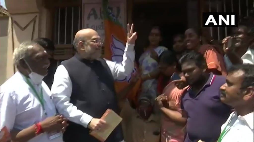തെരഞ്ഞെടുപ്പ് പ്രചാരണത്തിനായി അമിത് ഷാ തമിഴ്‌നാട്ടില്‍, ചിത്രങ്ങള്‍ കാണാം 