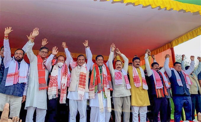 അസമില്‍ ചൂടുപിടിച്ച് നിയമസഭാ തെരഞ്ഞെടുപ്പ് പ്രചാരണം, ചിത്രങ്ങള്‍ കാണാം