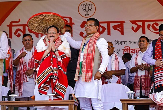 ബിജെപിയുടെ അസം തെരഞ്ഞെടുപ്പ് പ്രചാരണം, ചിത്രങ്ങള്‍ കാണാം