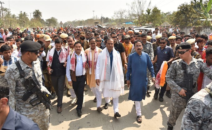 ബിജെപിയുടെ അസം തെരഞ്ഞെടുപ്പ് പ്രചാരണം, ചിത്രങ്ങള്‍ കാണാം