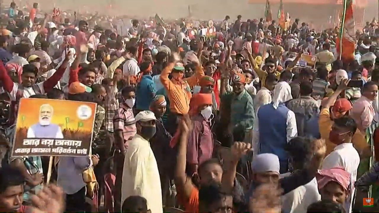 BJP brigade rally at Kolkata ahead of West Bengal Assembly Election 2021