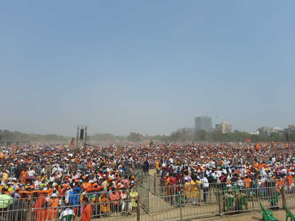 BJP brigade rally at Kolkata ahead of West Bengal Assembly Election 2021
