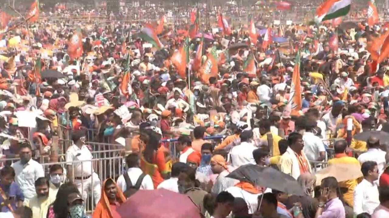 BJP brigade rally at Kolkata ahead of West Bengal Assembly Election 2021