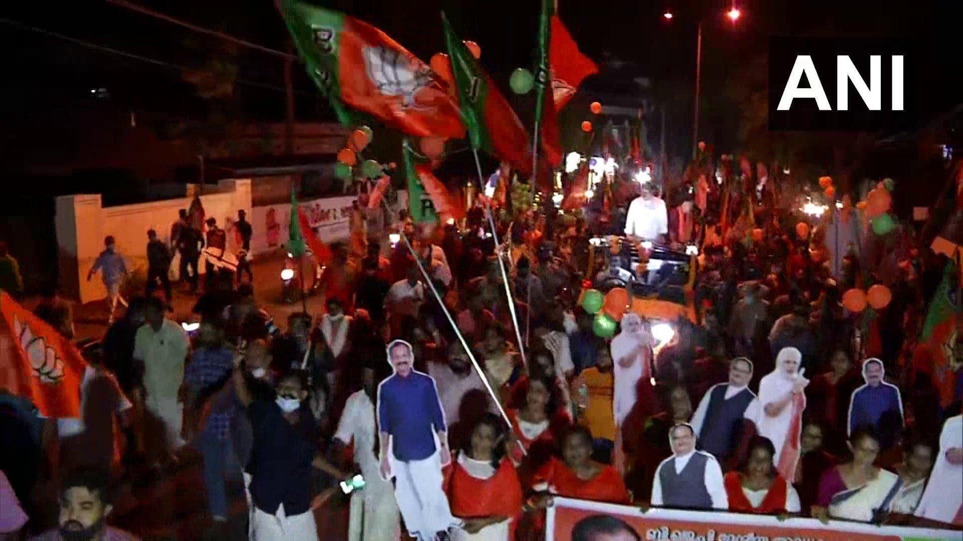 കേരളത്തില്‍ ബിജെപി ദേശീയ അധ്യക്ഷന്‍ ജെപി നദ്ദ നടത്തിയ റോഡ് ഷോ