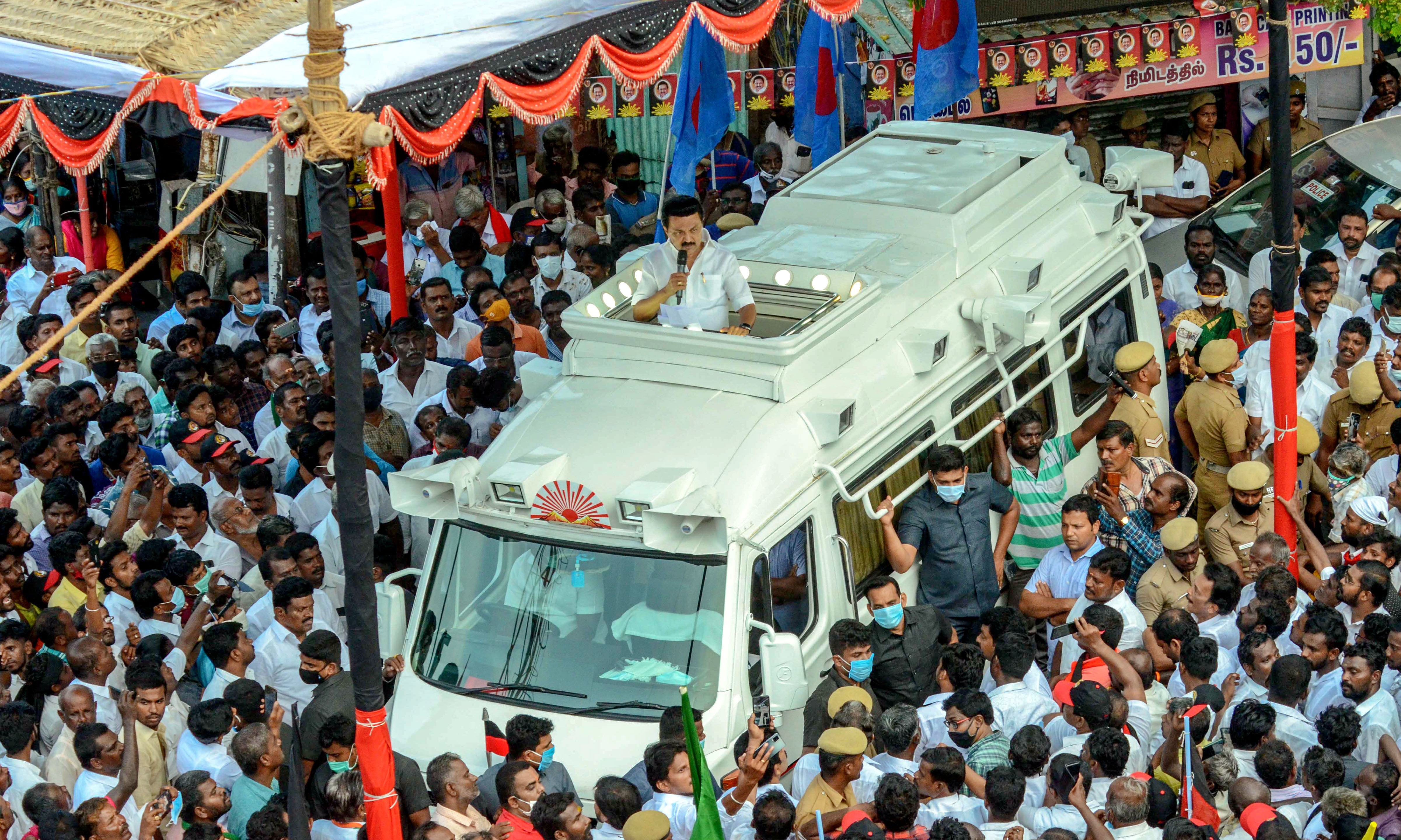 തമിഴ്നാട് ഭരണം പിടിക്കാൻ ഡിഎംകെ, തിരഞ്ഞെടുപ്പ് പ്രചാരണ ചിത്രങ്ങൾ കാണാം