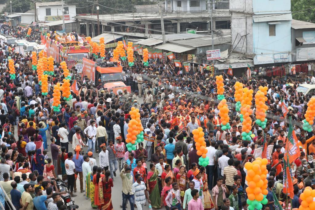 ബംഗാളില്‍ ബിജെപി ദേശീയ അധ്യക്ഷന്‍ ജെപി നദ്ദയുടെ തെരഞ്ഞെടുപ്പ് പ്രചാരണം, ചിത്രങ്ങള്‍ കാണാം