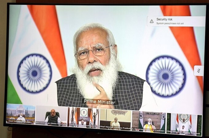 കൊവിഡ് വ്യാപനം, മുഖ്യമന്ത്രിമാരുമായി ചര്‍ച്ച നടത്തി പ്രധാനമന്ത്രി, ചിത്രങ്ങള്‍ കാണാം