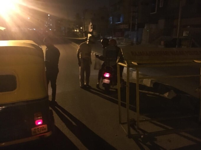 Bengaluru police ensure people follow night curfew guidelines