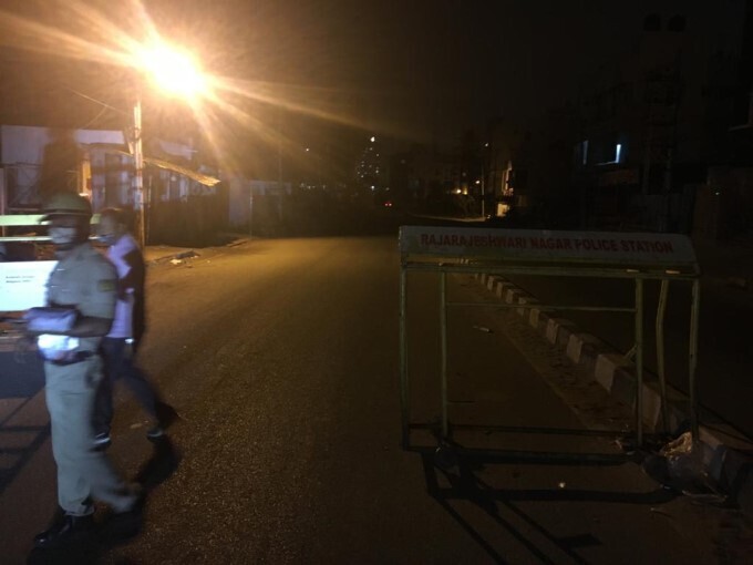 Bengaluru police ensure people follow night curfew guidelines