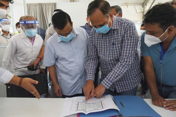 Delhi CM Arvind Kejriwal Visits GTB hospital In Delhi