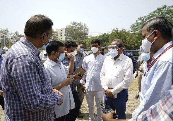 Delhi CM Arvind Kejriwal Visits GTB hospital In Delhi