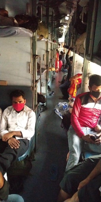 Passengers at Lokmanya Tilak Terminus to board outstation trains, in Mumbai