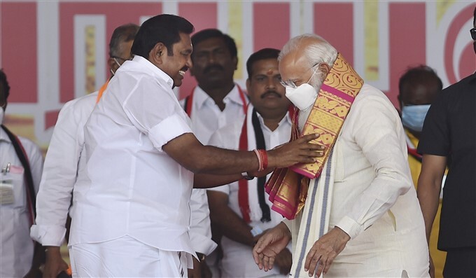 തമിഴ്‌നാട്ടില്‍ തിരഞ്ഞെടുപ്പ് പ്രചാരണത്തിന് എത്തിയ പ്രധാനമന്ത്രി നരേന്ദ്ര മോദി- ചിത്രങ്ങള്‍