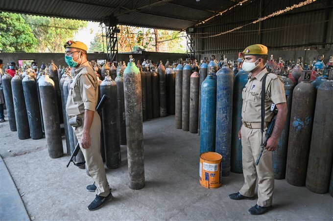 COVID-19 2nd waves: Oxygen cylinders Transported to hospitals Across India
