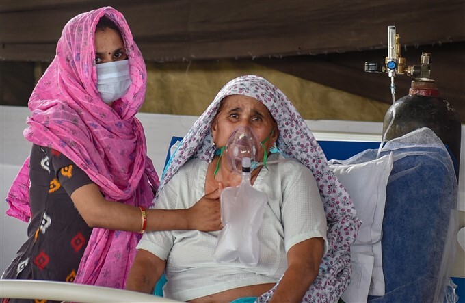 Covid-19 2nd wave: COVID-19 patient receives free oxygen by Hemkunt Foundation in Gurugram