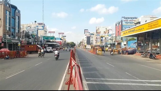 തമിഴ്നാട്ടിൽ സമ്പൂർണ ലോക്ക്ഡൗൺ... ചിത്രങ്ങളിലൂടെ