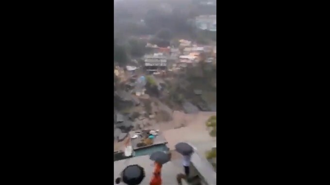 Rescue and relief operation After Several houses and shops damaged due to cloudburst In Uttarakhand