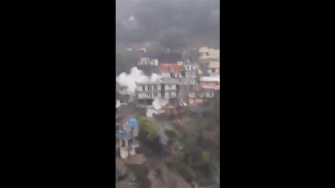 Rescue and relief operation After Several houses and shops damaged due to cloudburst In Uttarakhand
