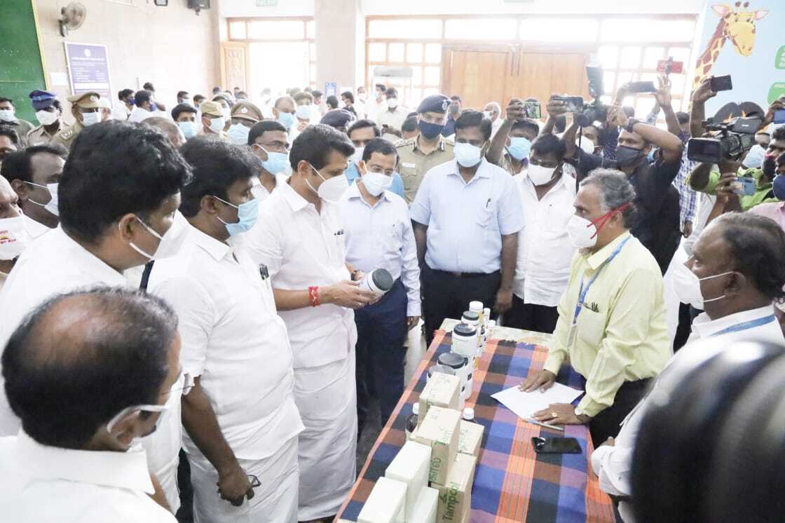 Tamil Nadu Ministers During Corona Relief Work In The State