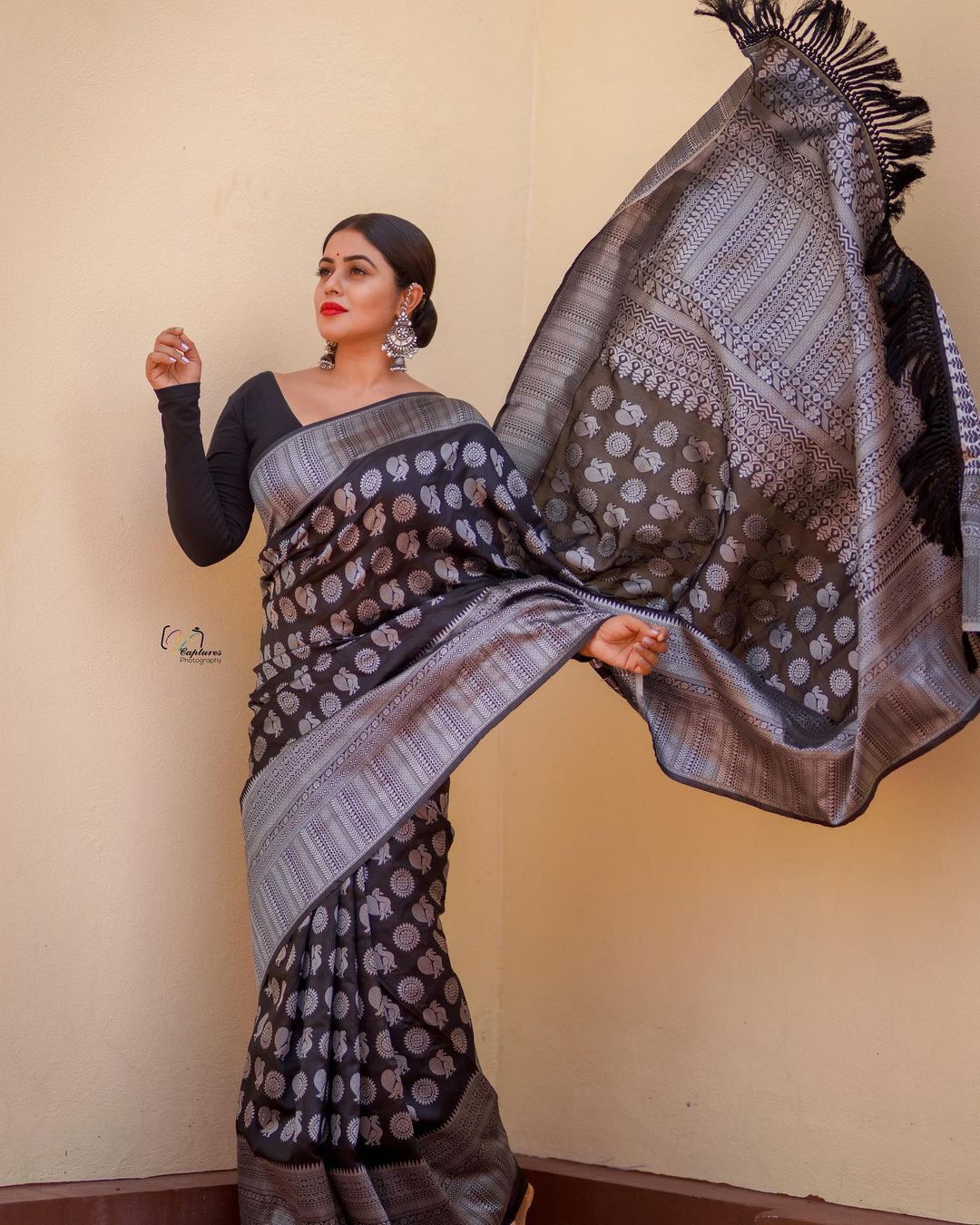 చీరకట్టులో హొయలొలికించిన మళయాలీ కుట్టి పూర్ణ