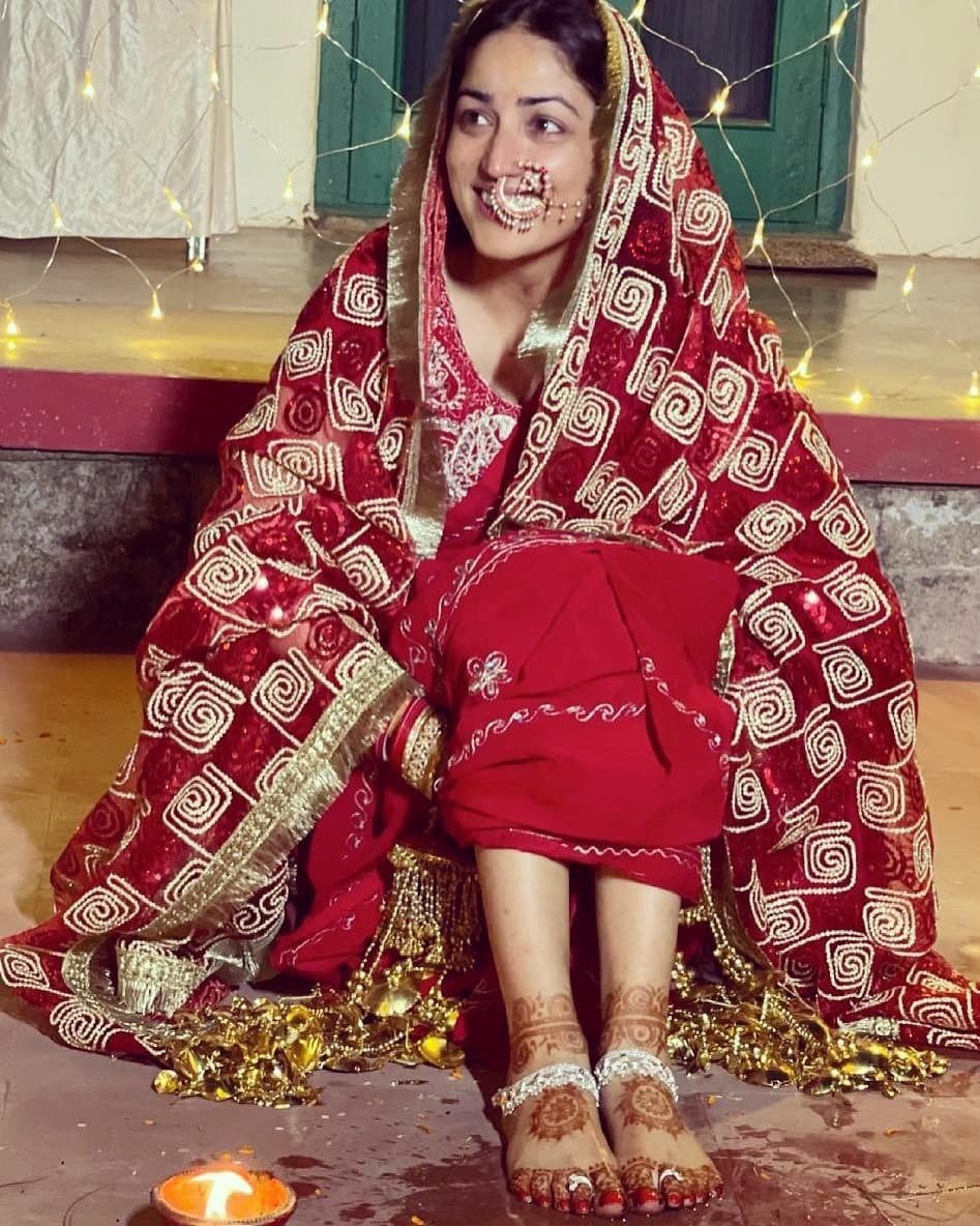 വിവാഹ വസ്ത്രത്തില്‍ അതി സുന്ദരിയായി യാമി ഗൗതം; ആഘോഷ ചിത്രങ്ങള്‍ കാണാം