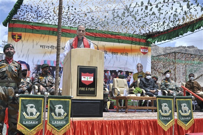 Defence Minister Rajnath Singh Visits Leh Ladakh