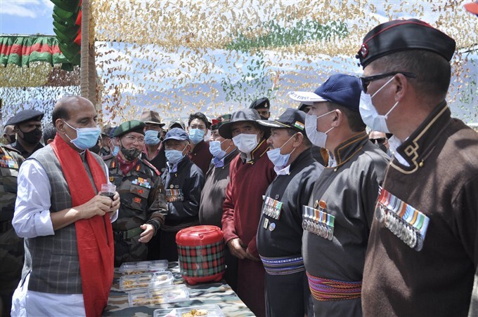 Defence Minister Rajnath Singh Visits Leh Ladakh