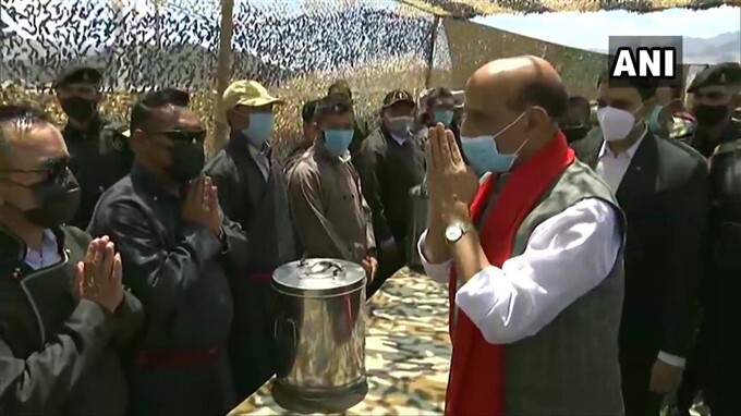 Defence Minister Rajnath Singh Visits Leh Ladakh