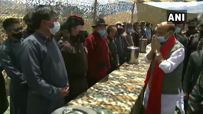 Defence Minister Rajnath Singh Visits Leh Ladakh