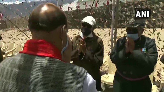 Defence Minister Rajnath Singh Visits Leh Ladakh