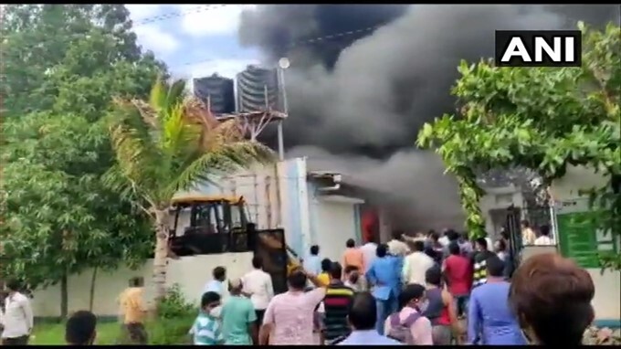 Fire Breaks Out At A Sanitizer Factory In Pune