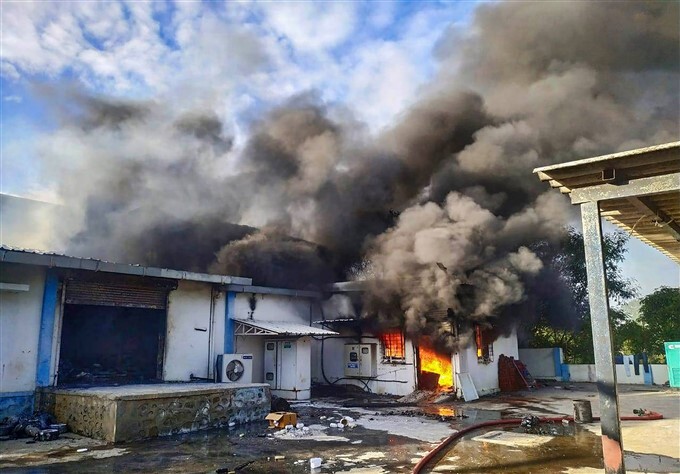 Fire Breaks Out At A Sanitizer Factory In Pune