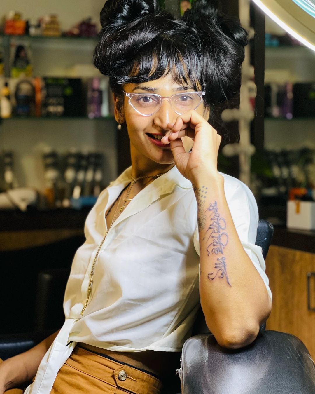 കയ്യിൽ പുതിയ ടാറ്റു,  വൈറലായി പ്രേക്ഷകരുടെ പ്രിയ ബിഗ് ബോസ് തരാം ഡിംപൽ ഭാൽ    