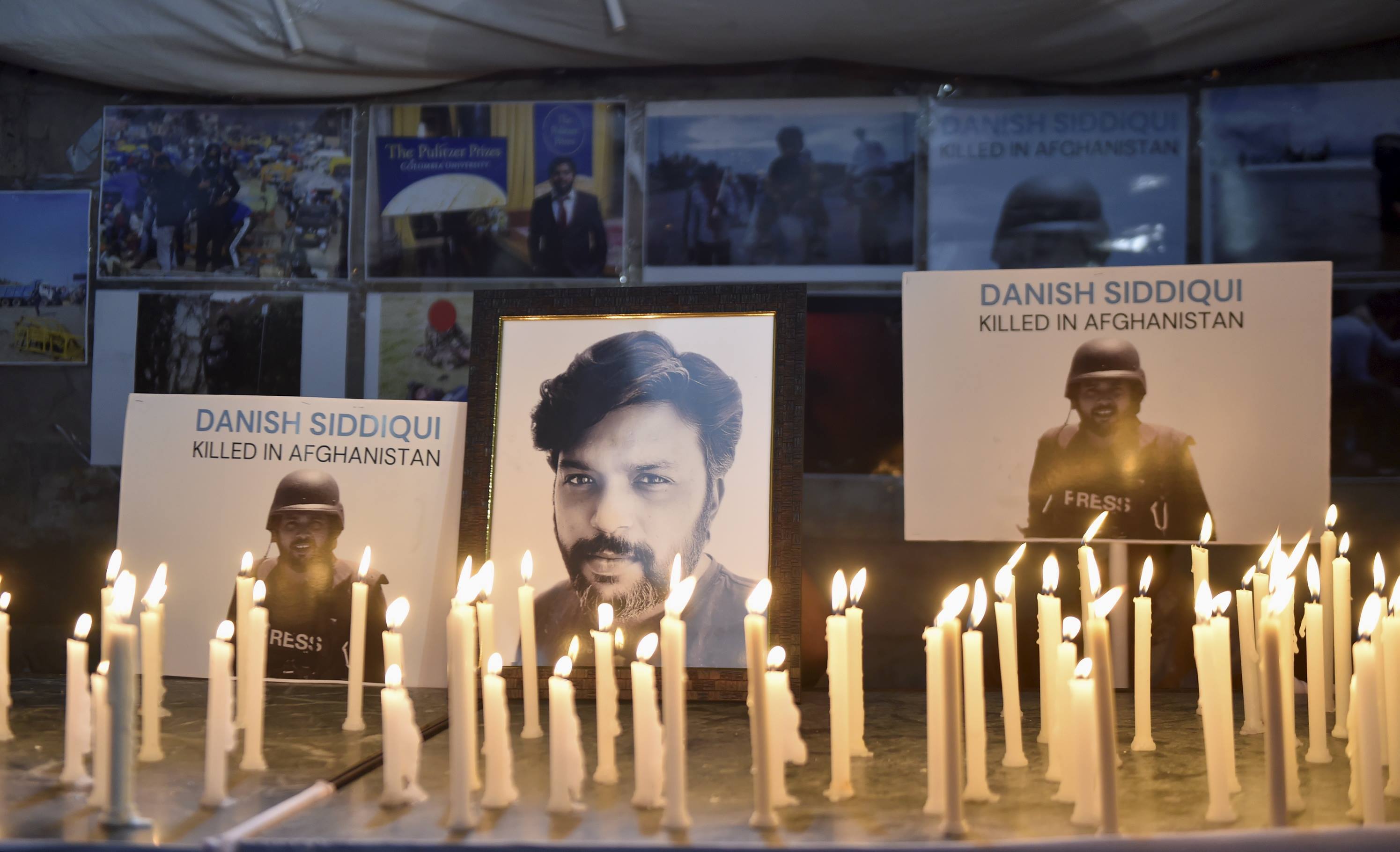 അഫ്ഗാനില്‍ കൊല്ലപ്പെട്ട ഫോട്ടോ ജേണലിസ്റ്റ് ഡാനിഷ് സിദ്ദിഖിക്ക് വേണ്ടി നടന്ന പ്രാര്‍ഥന: ചിത്രങ്ങള്‍