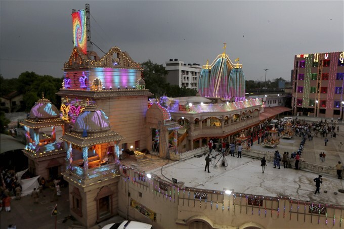HM Amit Shah And Gujarat CM Vijay Rupani During Jagannath Rath Yatra In Gujarat