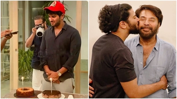 കേക്ക് മുറിക്കുന്ന ദുല്‍ഖറിനെ ക്യാമറയിലാക്കി മമ്മൂട്ടി: വൈറലായി ബര്‍ത്ത് ഡെ ചിത്രങ്ങള്‍