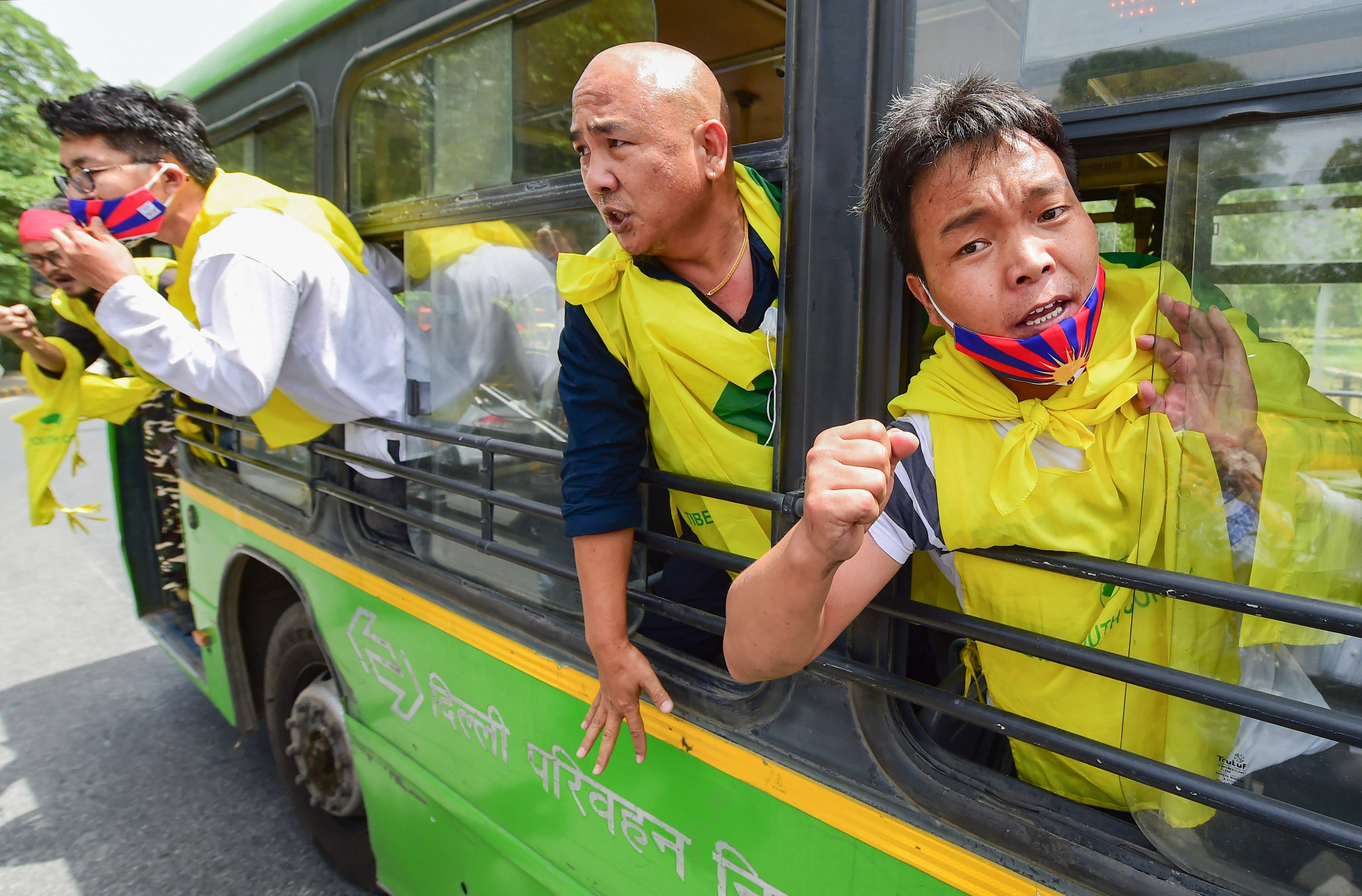 ചൈനീസ് കമ്മ്യൂണിസ്റ്റ് പാർട്ടിയുടെ നൂറാം വാർഷികം: ചൈനീസ് എംബസ്സിക്ക് മുന്നിൽ പ്രതിഷേധം