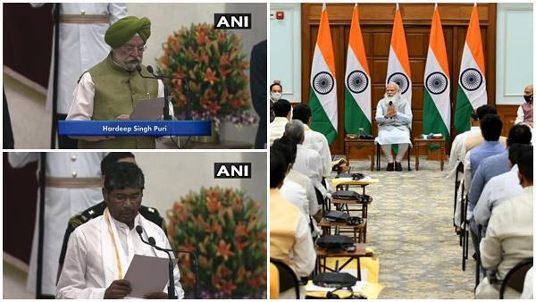 കരുത്ത് കൂട്ടി ടീം മോദി, രാഷ്ട്രപതിഭവനിൽ മന്ത്രിമാരുടെ സത്യപ്രതിജ്ഞ- ചിത്രങ്ങൾ