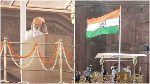 ചെങ്കോട്ടയില്‍ വര്‍ണാഭമായ ആഘോഷങ്ങളുമായി ഇന്ത്യയുടെ 75ാം സ്വാതന്ത്ര്യ ദിനം. ചിത്രങ്ങള്‍ കാണാം