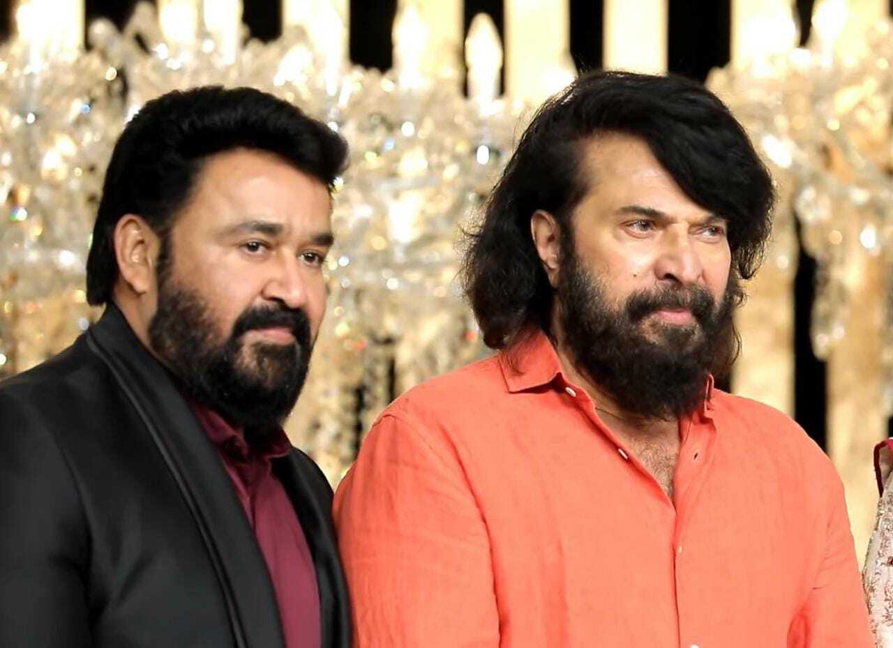 സിംപിള്‍ ലുക്കില്‍ മമ്മൂട്ടി; സ്റ്റൈലിഷ് ആയി മോഹന്‍ലാല്‍... താരരാജാക്കന്‍മാര്‍ ദുബായില്‍ വിവാഹ ചടങ്ങില്‍