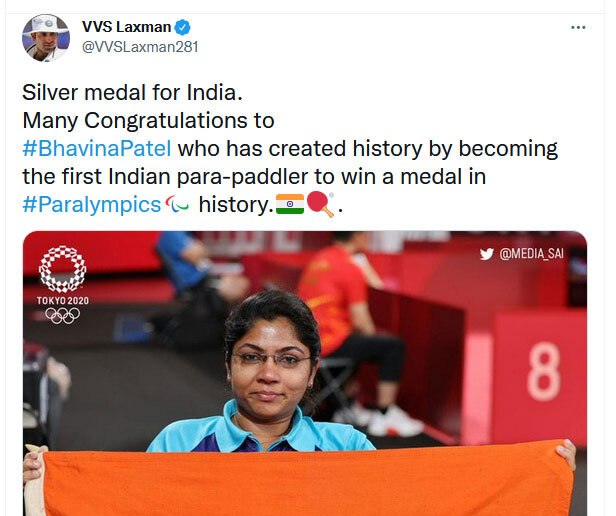 సెల్యూట్..భవీనా: మహిళా శక్తికి ప్రతీక: ప్రశంసల హోరు: ప్రధాని మోడీ, వైఎస్ షర్మిల సహా (ఫొటోలు..ట్వీట్లు)